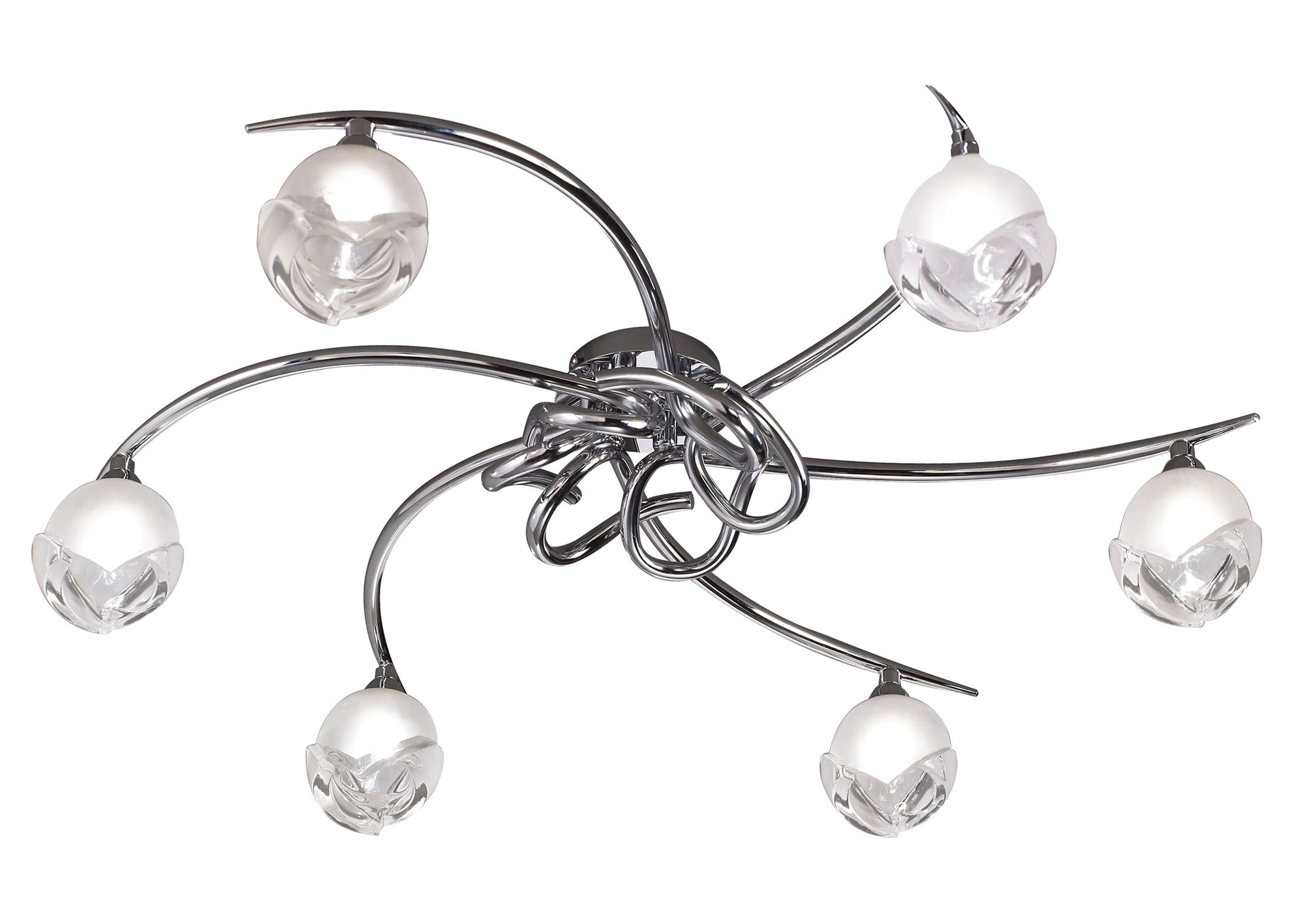 Fragma Polished Chrome Ceiling Lights Mantra Flush Fittings